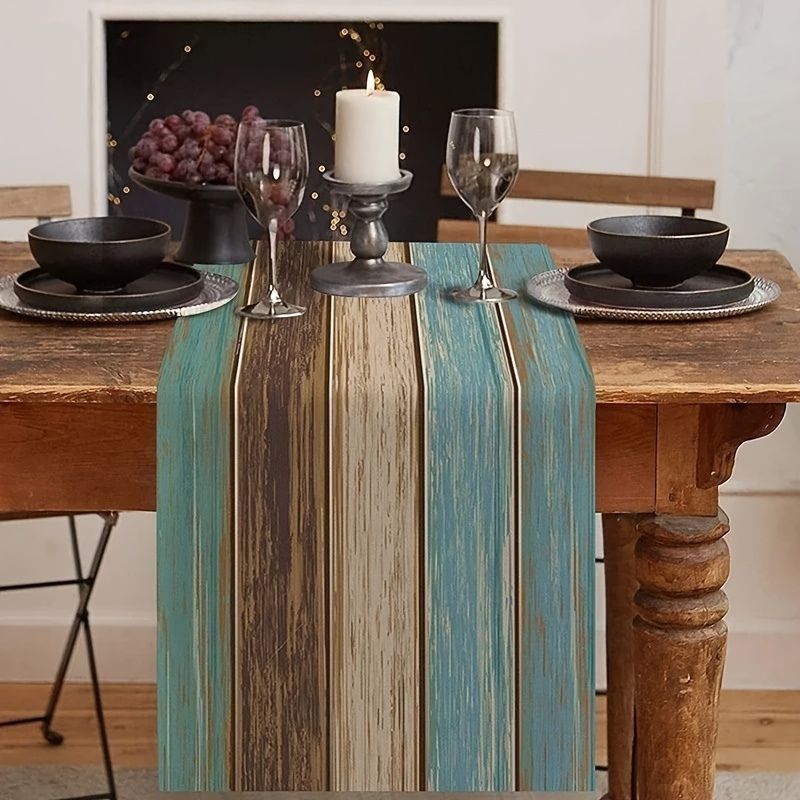 Caminho de Mesa e Jogo Americano Modelo Rustic Green