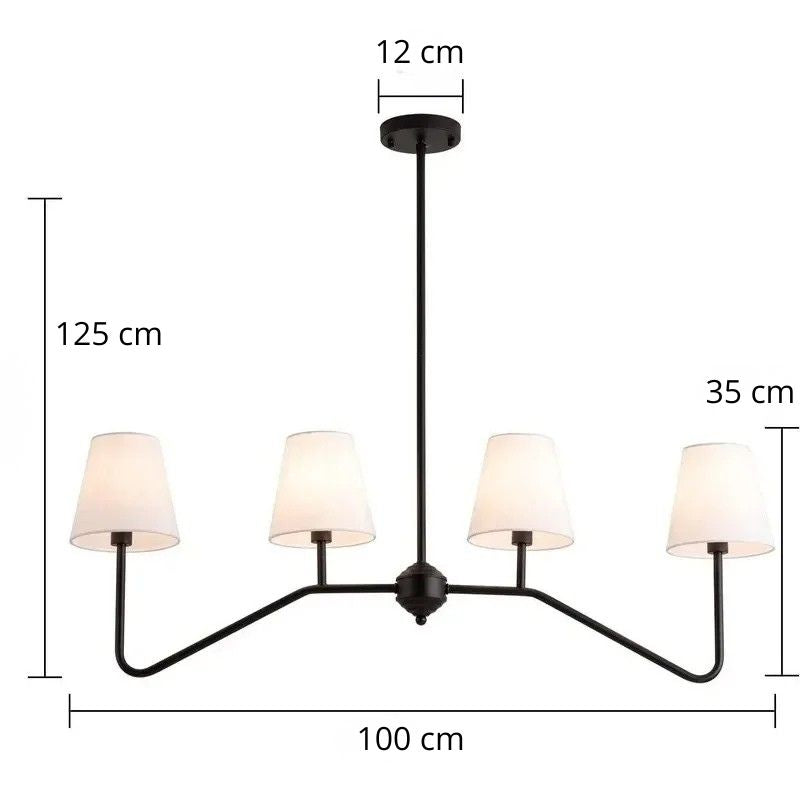 Lustre Industrial de Ferro Forjado com Estilo Moderno