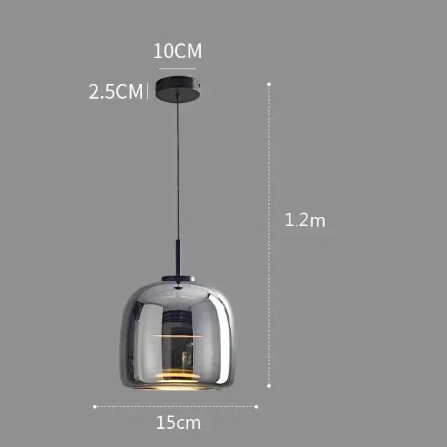 Lustre Moderno de Vidro Luxo LED Nordic