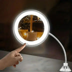 Espelho de Maquiagem LED Flexível 360 Graus com Ventosa