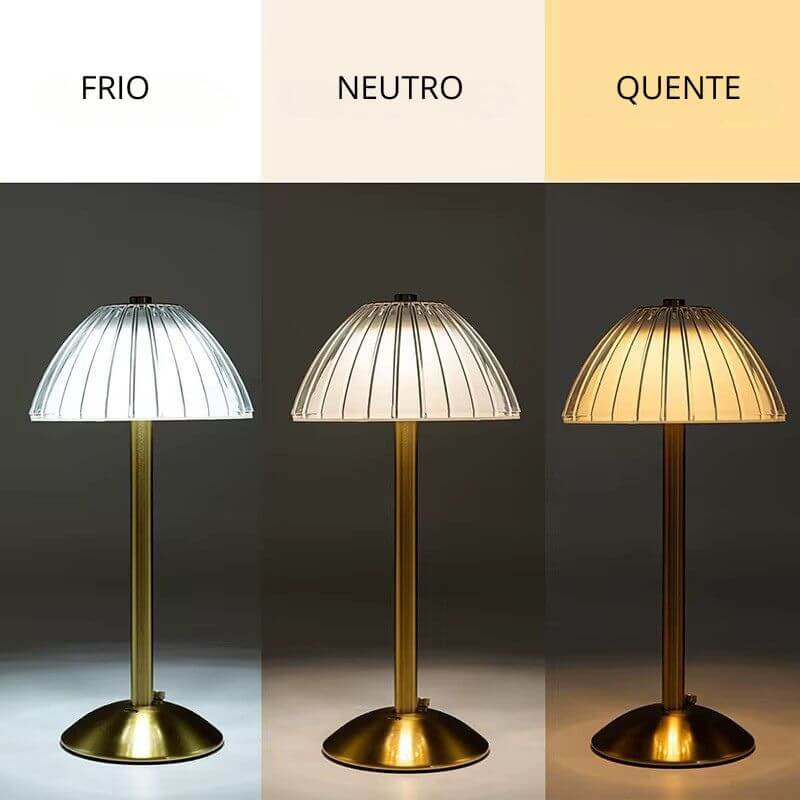 Abajur de Mesa LED Modelo Umbrella