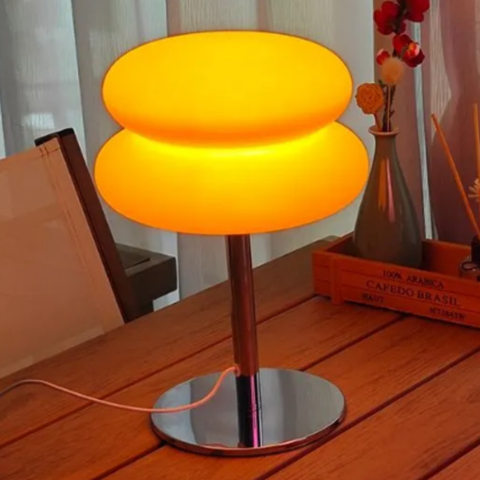 Abajur de Mesa Modelo Bauhaus Laranja