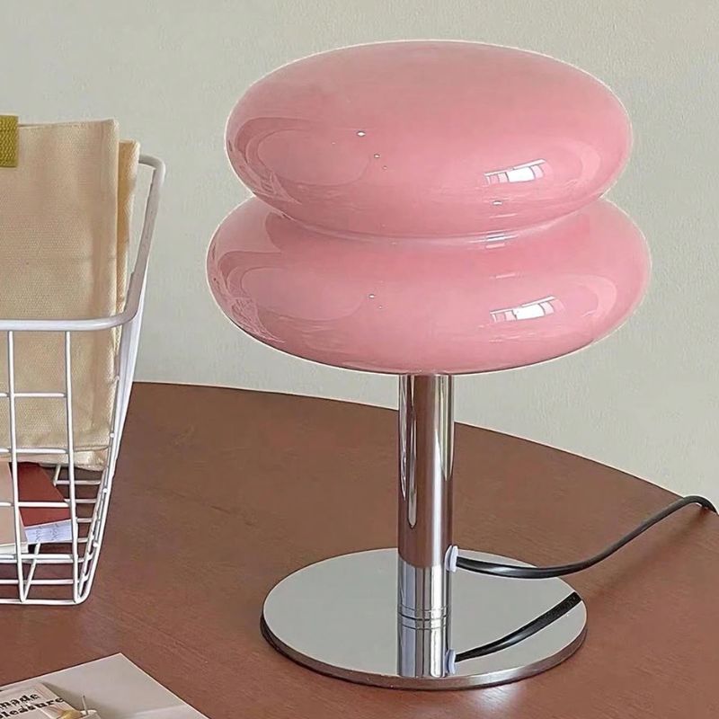 Abajur de Mesa Modelo Bauhaus Rosa