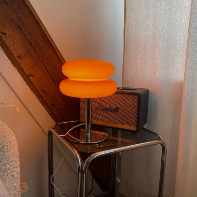 Abajur de Mesa Modelo Bauhaus Laranja