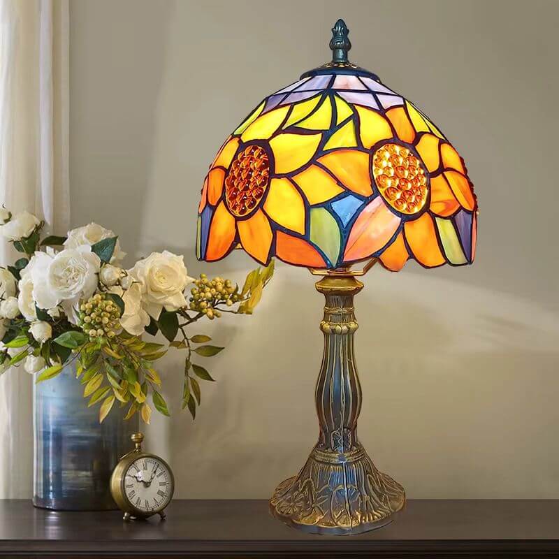 Abajur Vitral Estilo Tiffany Modelo Fleur