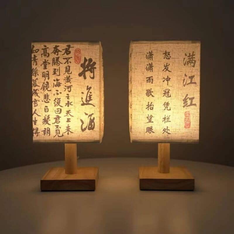 Abajur de Mesa Japonês Modelo Zen