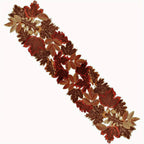 Caminho de Mesa Bordado Modelo Folhas de Outono