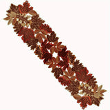 Caminho de Mesa Bordado Modelo Folhas de Outono