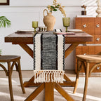 Caminho de Mesa Com Franjas Modelo Andes