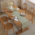 Caminho de Mesa Com Franjas Modelo Rustic