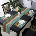 Caminho de Mesa e Jogo Americano Modelo Rustic Green