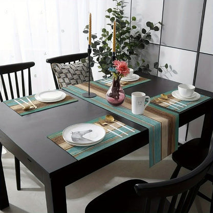 Caminho de Mesa e Jogo Americano Modelo Rustic Green