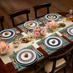 Caminho de Mesa e Jogo Americano Modelo Rustic Green