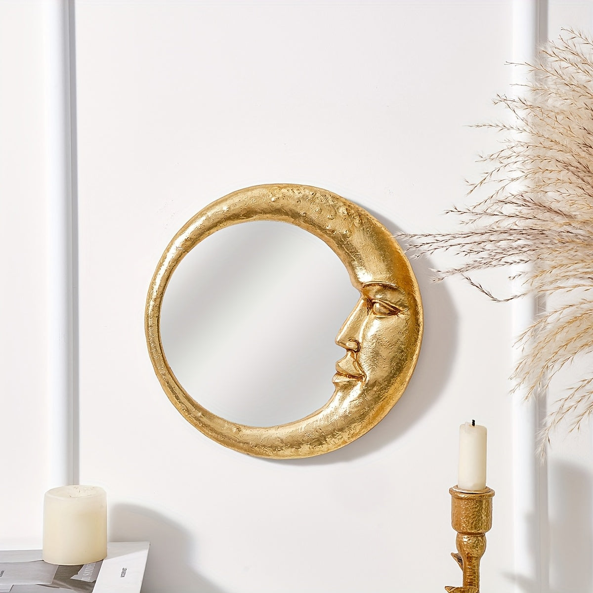 Espelho_Decorativo_Redondo_Dourado_Lua_Crescente_6