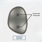 Espelho Orgânico 60x40 Decoração Sala Quarto Banheiro