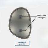 Espelho Orgânico 60x40 Decoração Sala Quarto Banheiro