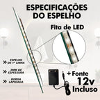 Espelho Redondo 60cm Com Iluminação LED