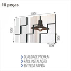 Espelho de Parede Decorativo 3D Mosaico