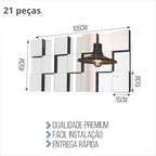 Espelho de Parede Decorativo 3D Mosaico