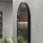 Espelho de Parede Oval 60x40 Com Acabamento em Couro