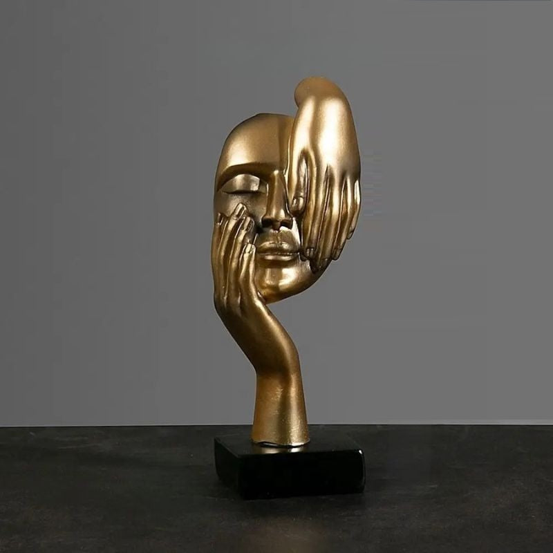 Estátua Abstrata de Resina Luxo Moderno