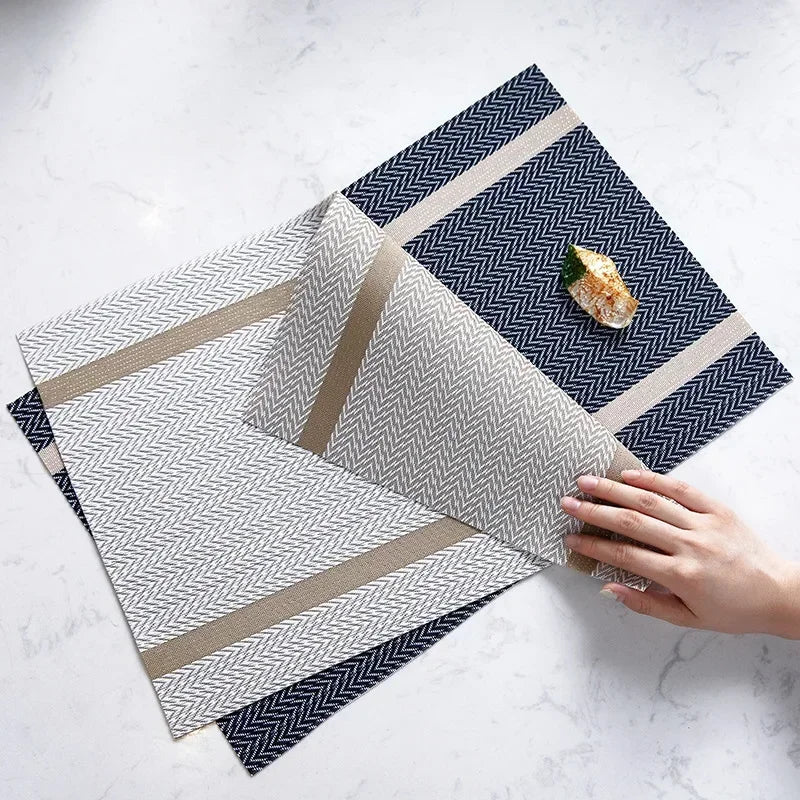 Jogo Americano Elegante Modelo Chevron