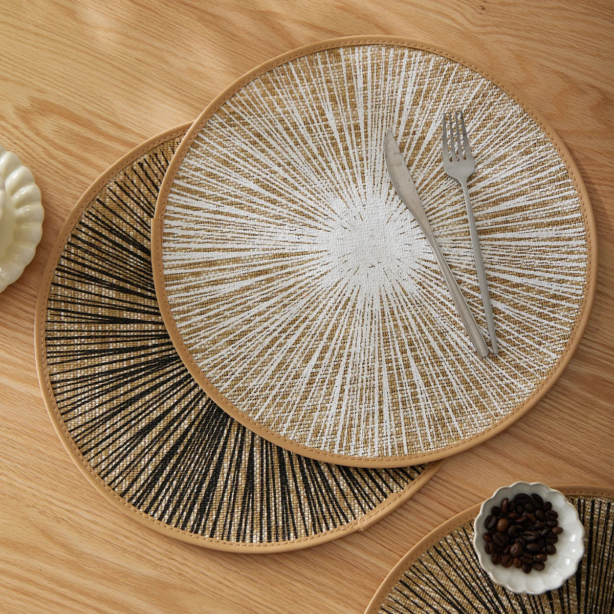 Jogo Americano Redondo Modelo Boho