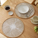 Jogo Americano Redondo Modelo Boho