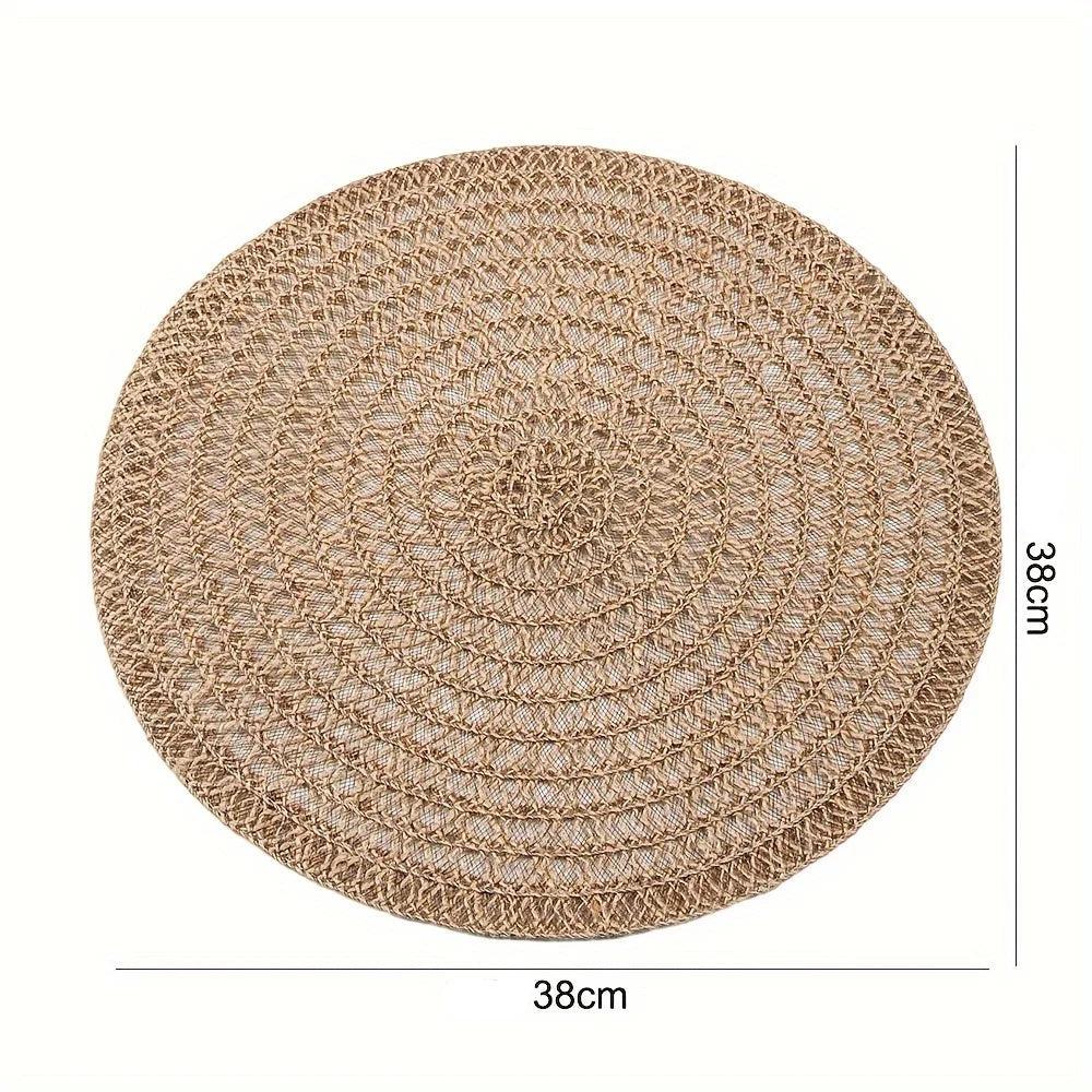 Jogo Americano Redondo Modelo Juta