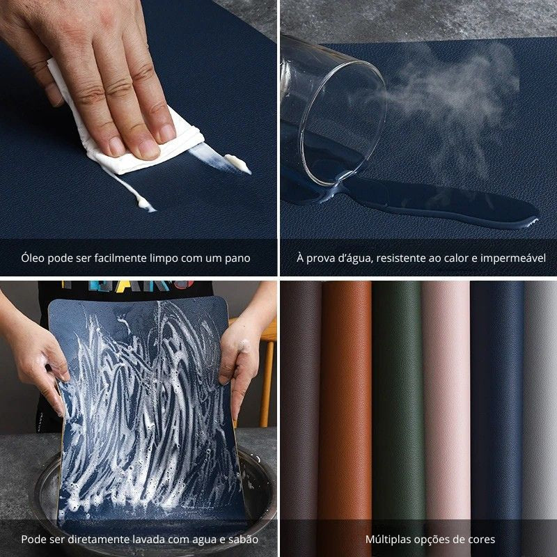 Jogo Americano de Couro Dupla Face Modelo Elegance