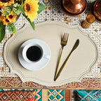 Jogo Americano de Couro Modelo Versalhes