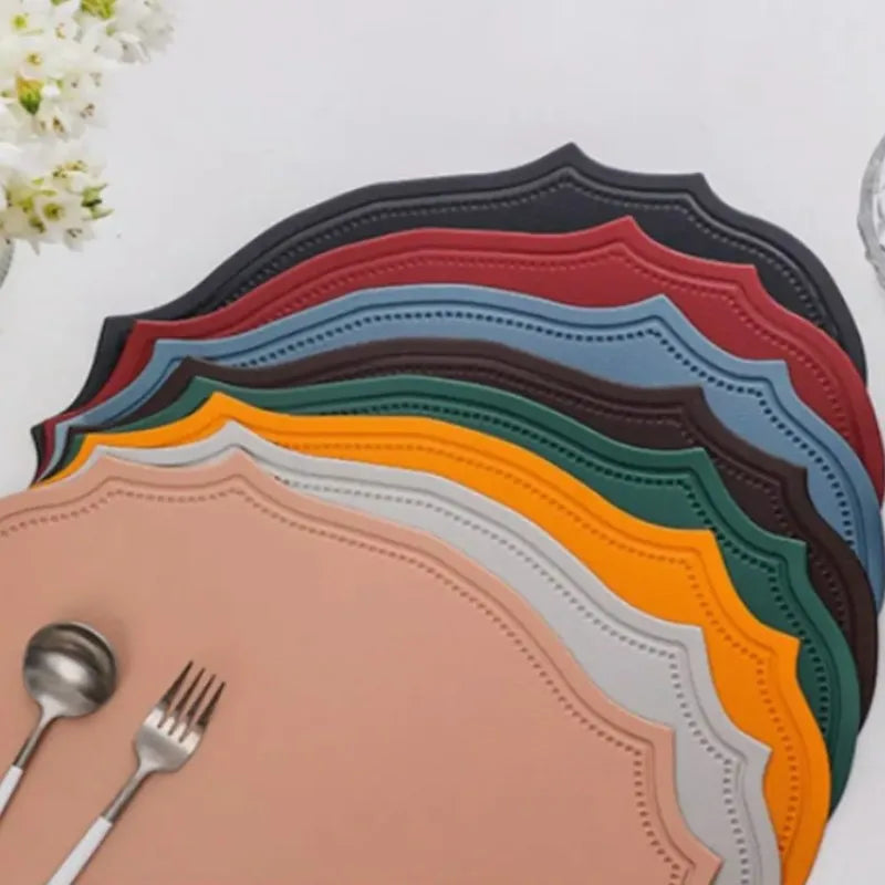 Jogo Americano de Couro Modelo Versalhes