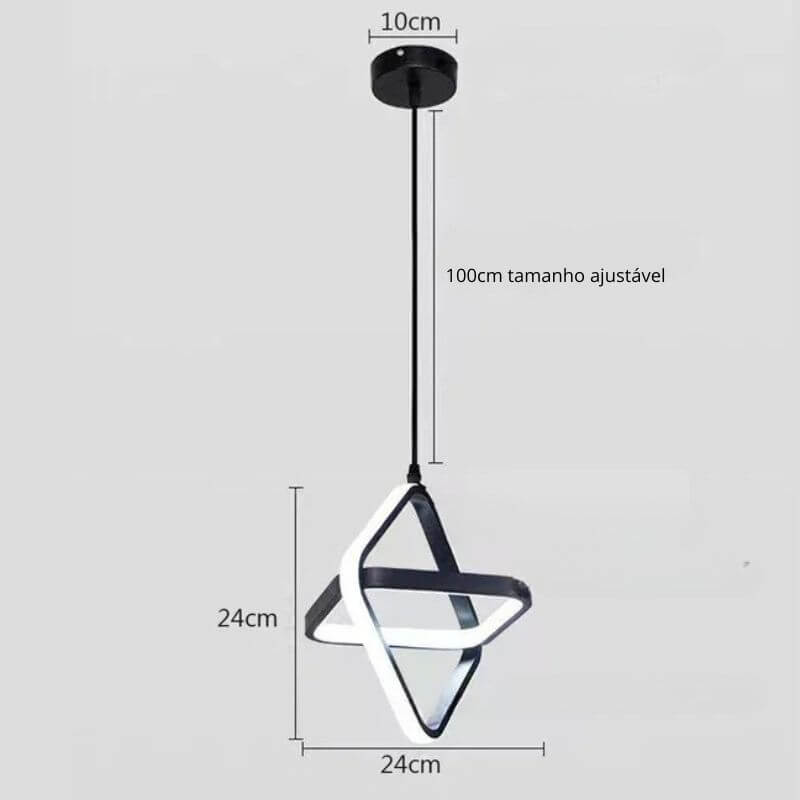 Luminária de Teto Pendente LED Modelo Milano