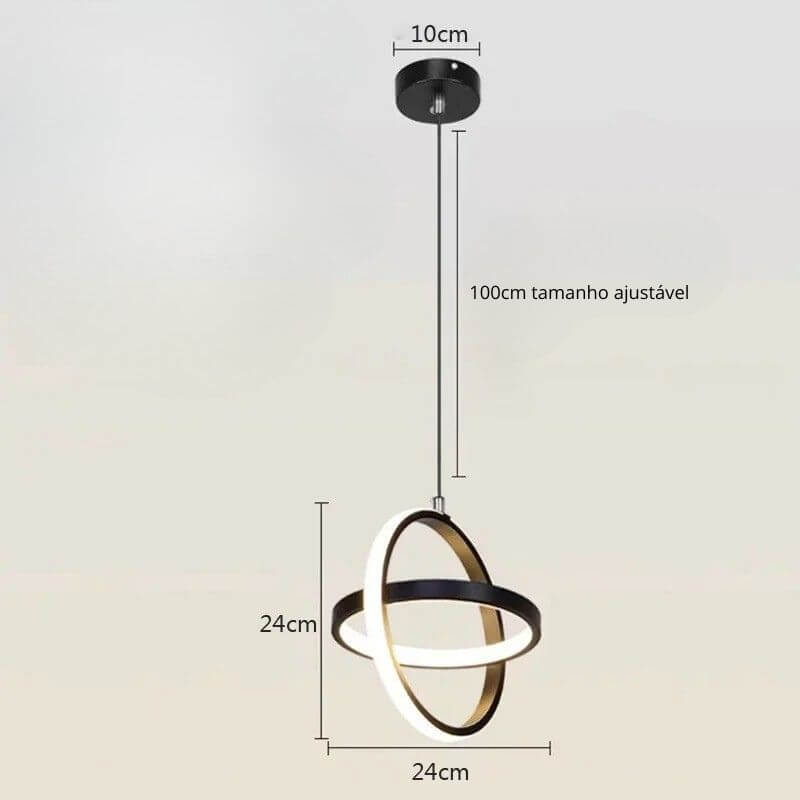 Luminária de Teto Pendente LED Modelo Milano