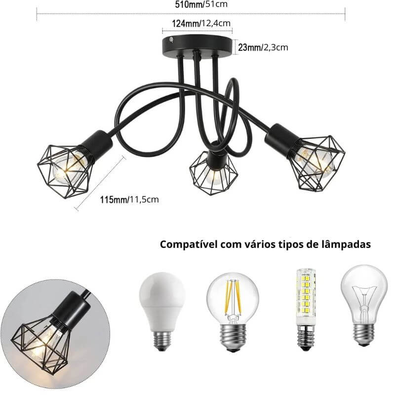Lustre Moderno Modelo Curves