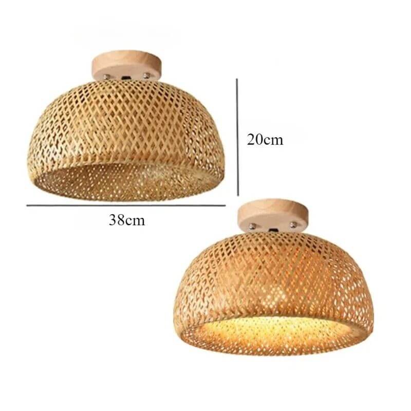 Lustre de Malha de Bambu Modelo Kendari