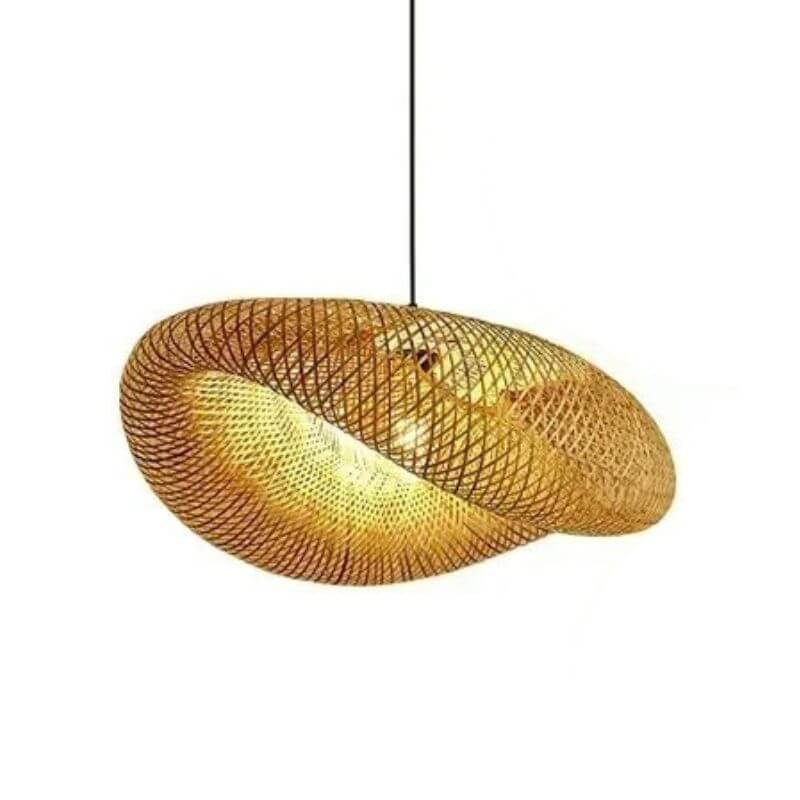 Lustre Pendente Malha de Bambu Modelo Bali