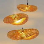 Lustre Pendente Malha de Bambu Modelo Bali