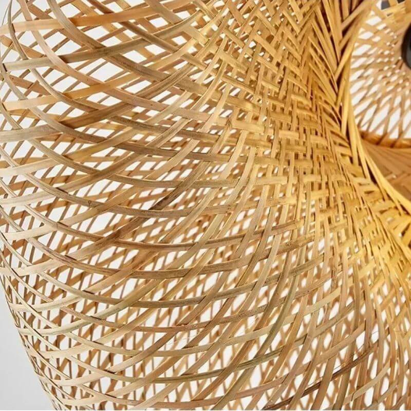 Lustre Pendente Malha de Bambu Modelo Bali
