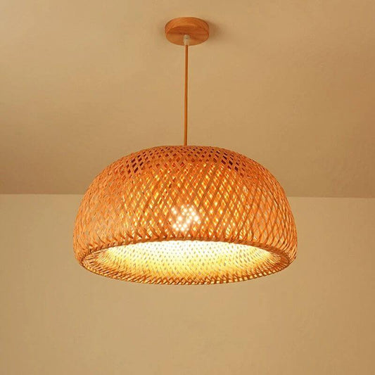 Lustre Pendente Malha de Bambu Modelo Kendari