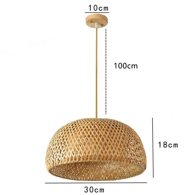 Lustre Pendente Malha de Bambu Modelo Kendari