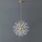 Lustre Dente-de-Leão Cristal LED Artístico