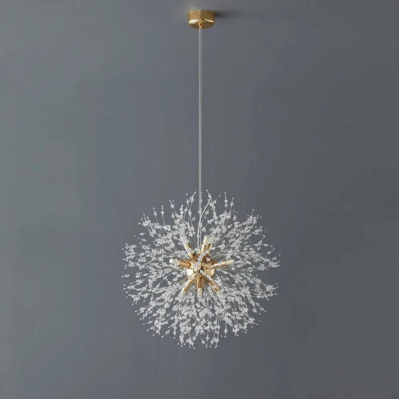 Lustre Dente-de-Leão Cristal LED Artístico