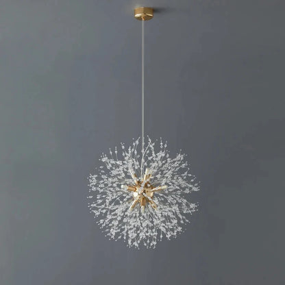 Lustre Dente-de-Leão Cristal LED Artístico