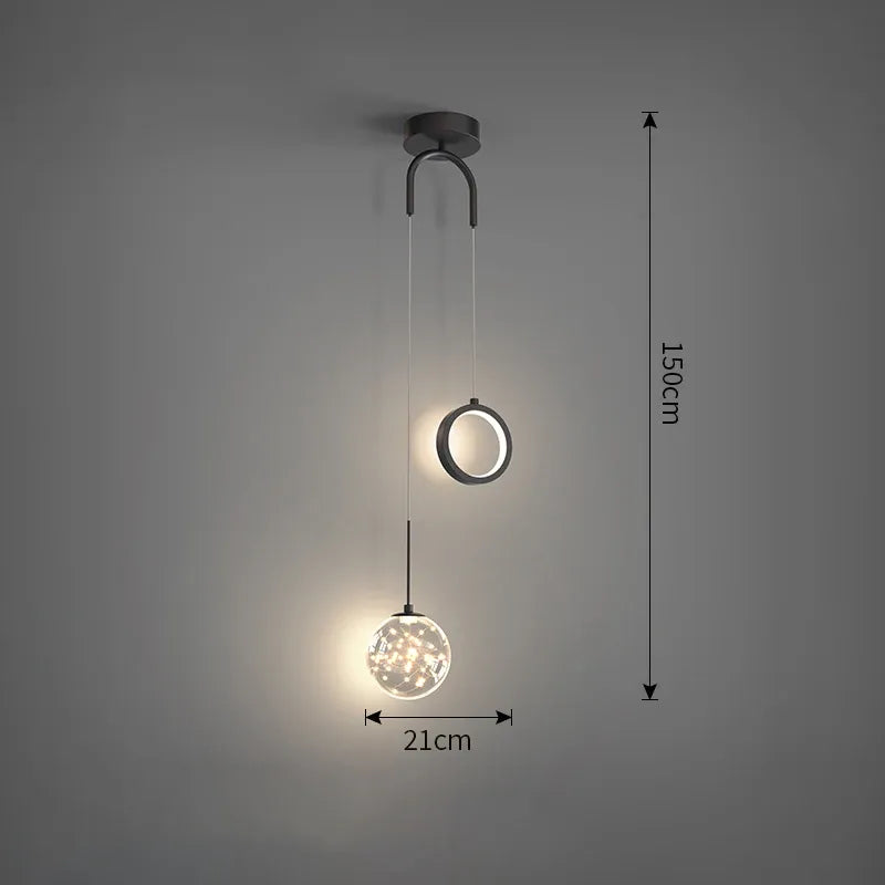 Lustre LED Pingente de Luxo para Decoração Moderna