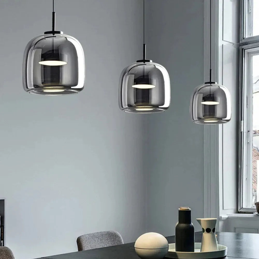 Lustre Moderno de Vidro Luxo LED Nordic