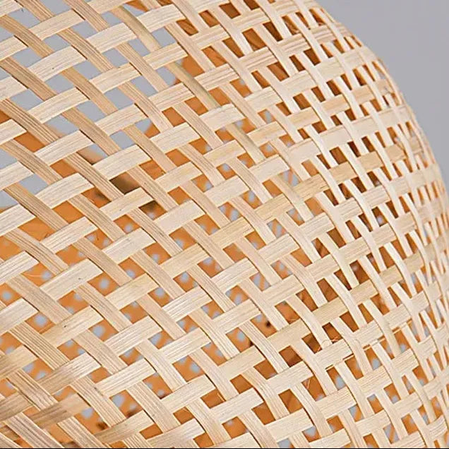Lustre Pendente Malha de Bambu Artesanal Lombok