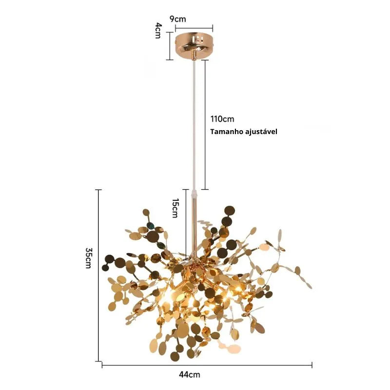 Lustre Pendente Moderno LED Fireworks