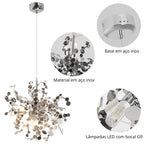 Lustre Pendente Moderno LED Fireworks