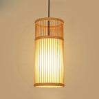 Lustre Pendente Zen de Bambu Artesanal